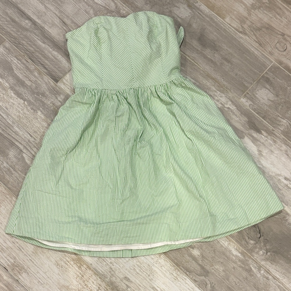 Lilly Pulitzer Green Seersucker Striped Dress